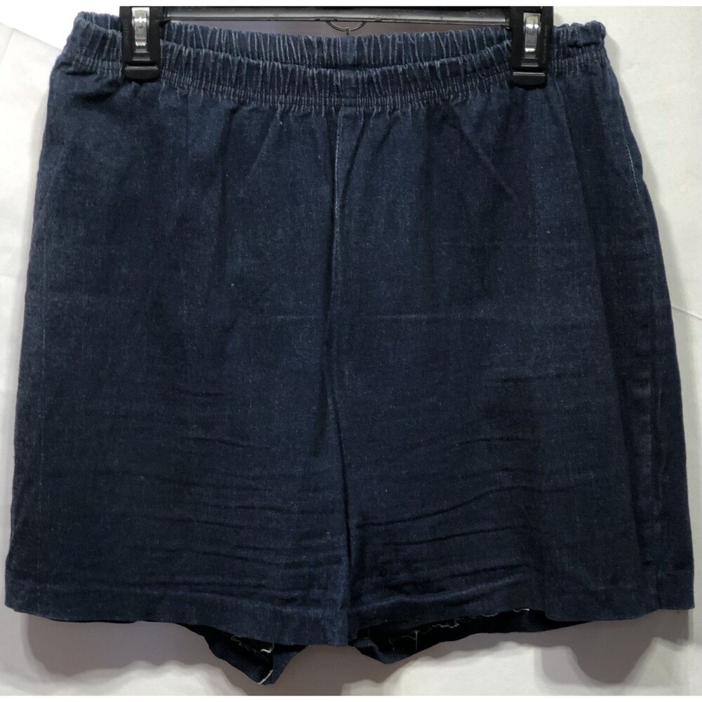 Whats Next Dk Blue Jean Shorts 20 Denim 32" Waist High Rise Capsule Mom